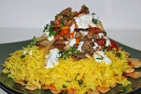 أرز شاورما لحم